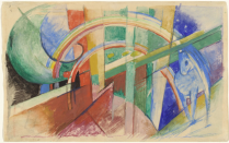 Blue Horse with Rainbow (Blaues Pferd mit Regenbogen), 1913, Watercolor, gouache and pencil on paper, 16,5 x 26cm, john S. Newberry Collections, copyright: MoMa
