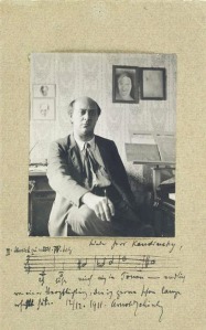 Arnold Schoenberg, 1911  New Year’s wishes (12 Dec. 1911) of Schoenberg to Kandinsky