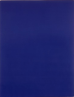Klein, IKB 3, Monochrome bleu, 1960, pigment pur et résine synthétique sur toile marouflée sur bois, 199 x 153 cm, Paris, MNAM.